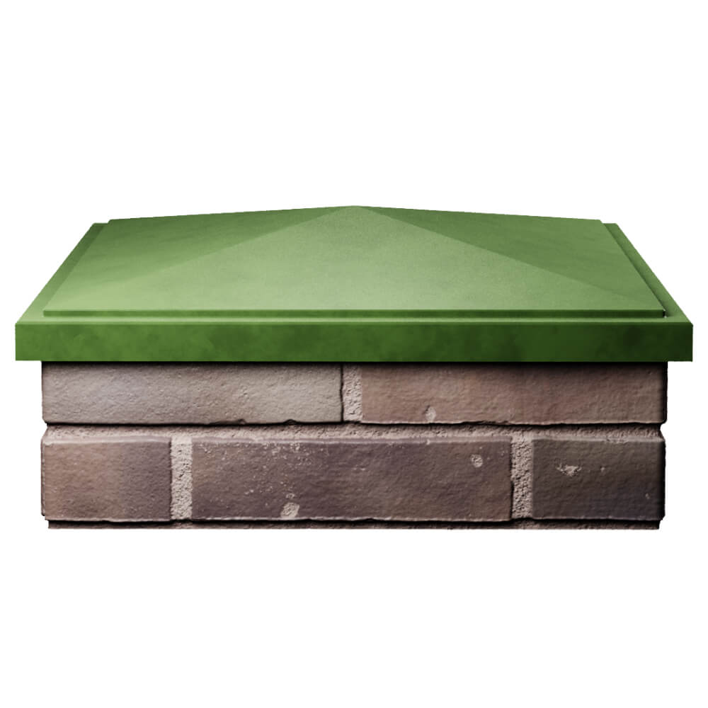 Колпак Zking БонаМоно Зеленый на столб 2х2 кирпича (515х515, 530х530мм) Волгодонск фото