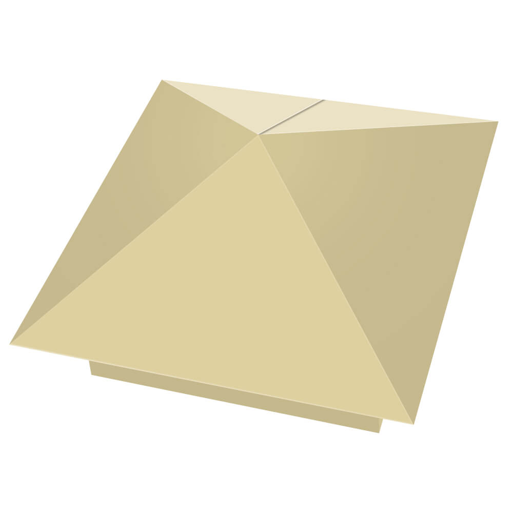 Колпак металлический 400х400мм RAL1014 Бежевый заборный Волгодонск фото