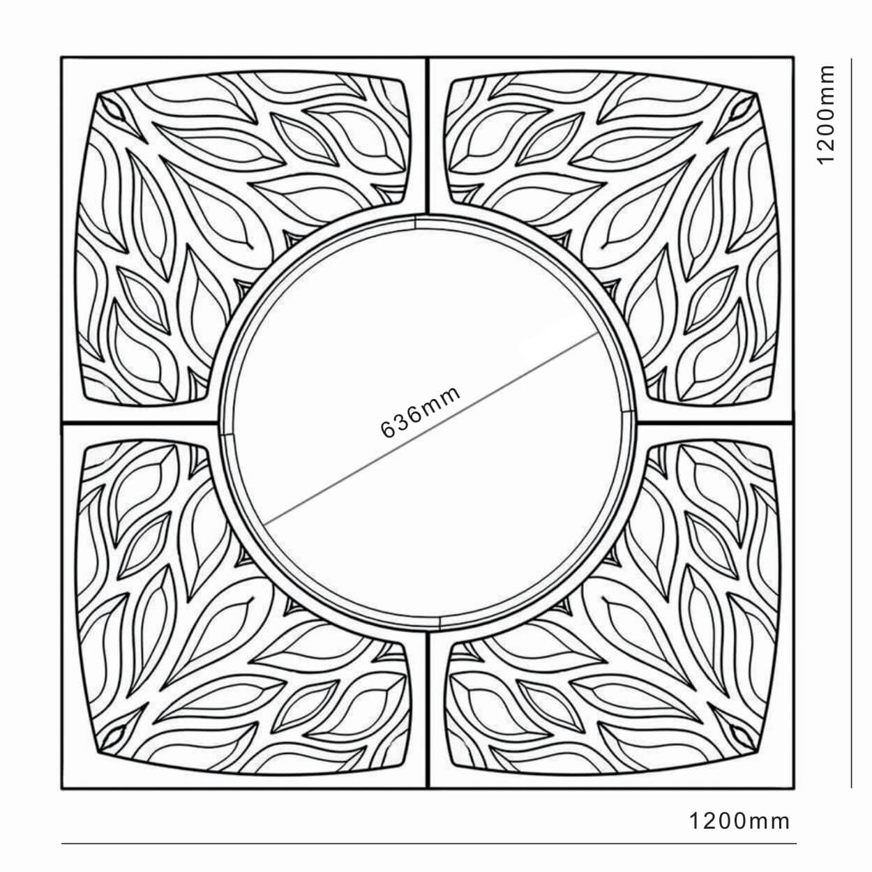 Приствольная решетка для дерева ZKING CRUST 1.2х1.2м Черная в Волгодонске фото