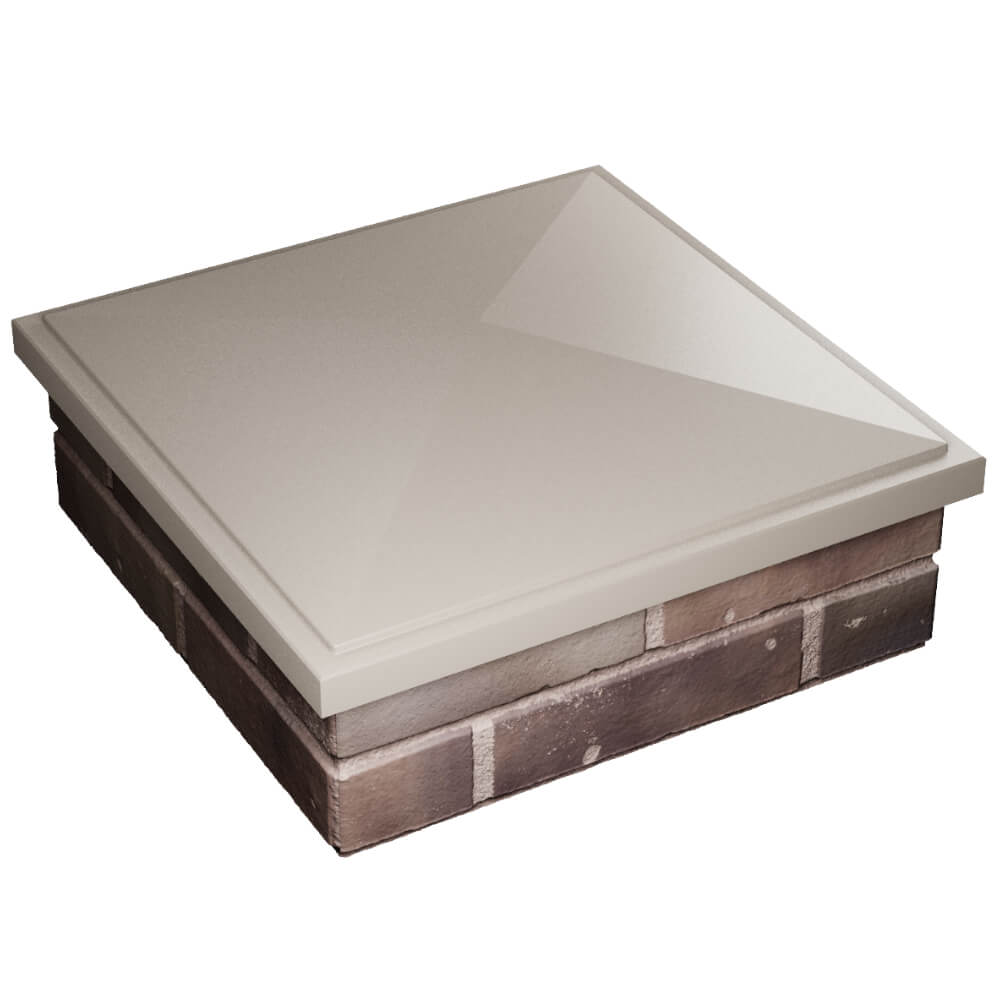 Колпак Zking БонаМоно Бежевый на столб 2х2 кирпича (515х515, 530х530мм) в Волгодонске фото