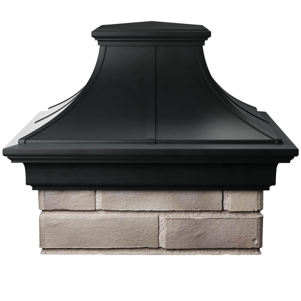 Колпак Zking Монблан Премиум Черный на столб 1.5х1.5 кирпича (385х385мм) Волгодонск фото