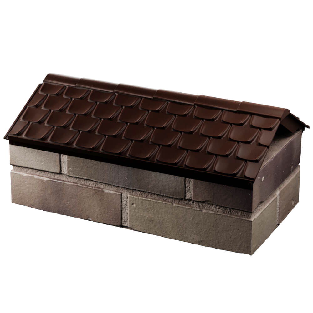 Парапет Zking Эльбрус Коричневый с посадкой на 1 кирпич (255мм) в Волгодонске фото