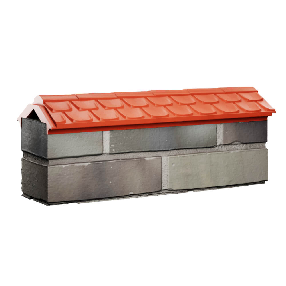 Парапет Zking Эльбрус Красный с посадкой на 0.5 кирпича (130мм) Волгодонск фото