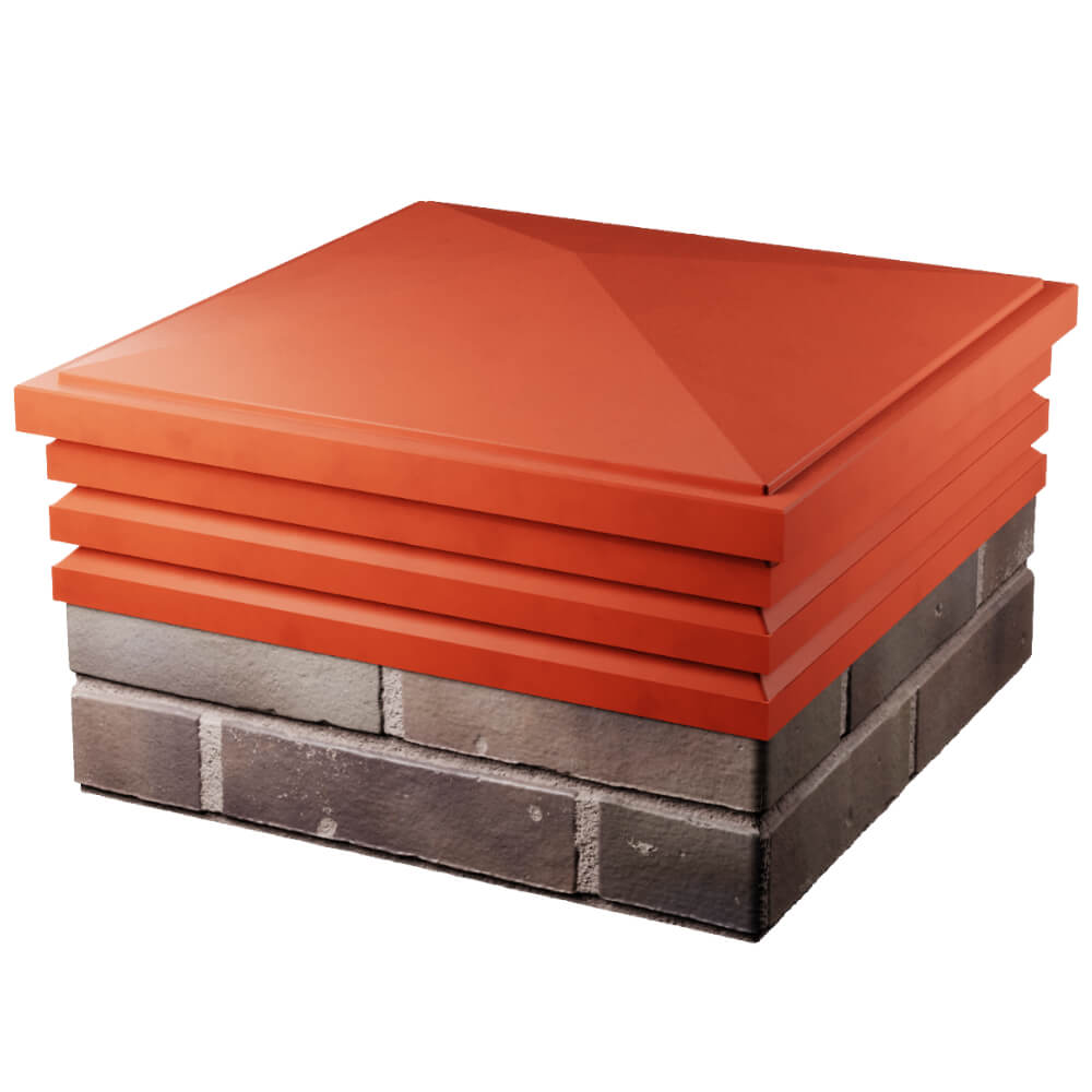 Колпак Zking Бона ХайТек Красный на столб 2х2 кирпича (513х513мм) в Волгодонске фото