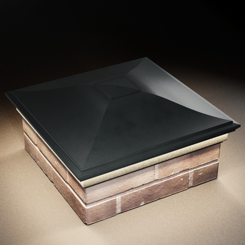 Колпак Zking Монблан Черный на столб 2х2 кирпича (515х515мм) c подсветкой в Волгодонске фото