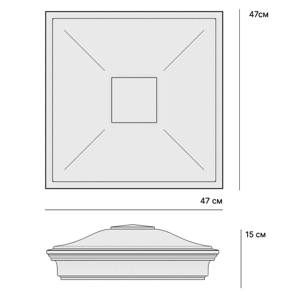 Колпак Zking Монблан Коричневый на столб 1.5х1.5 кирпича (385х385мм) в Волгодонске фото