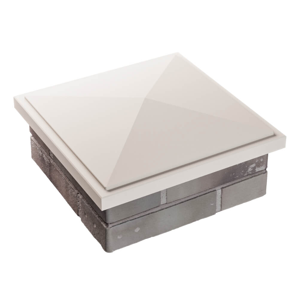 Колпак Zking БонаМоно Бежевый на столб 1.5х1.5 кирпича (385х385, 400х400мм) в Волгодонске фото