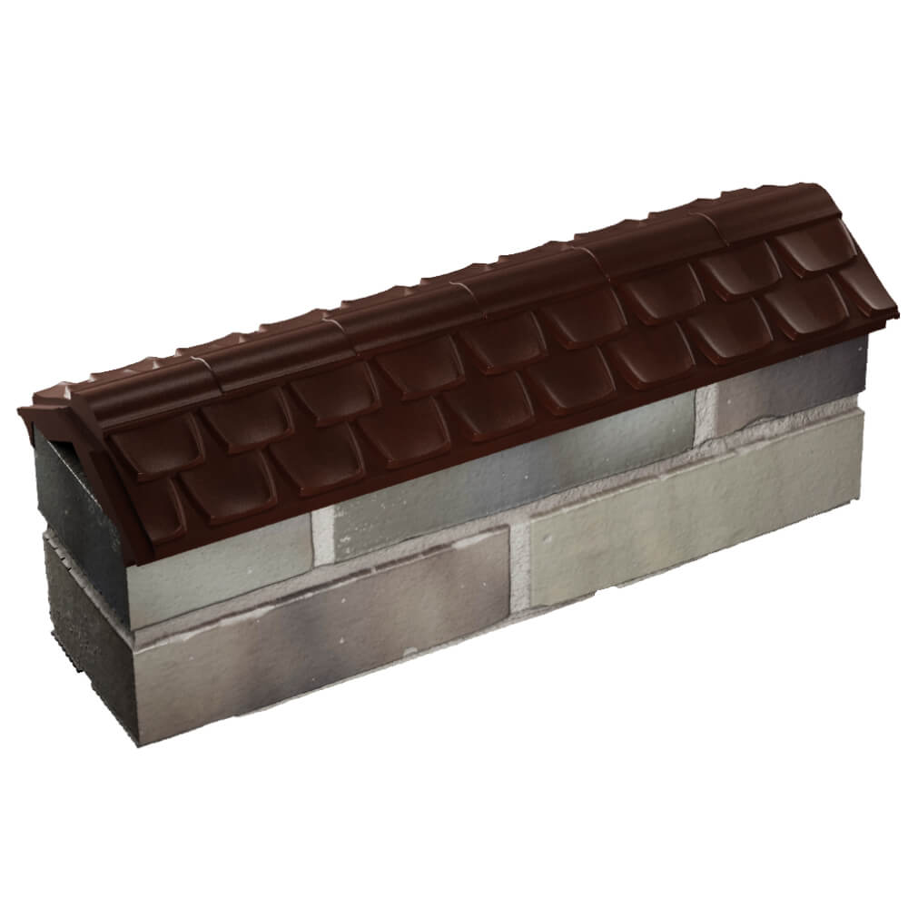 Парапет Zking Эльбрус Коричневый с посадкой на 0.5 кирпича (130мм) в Волгодонске фото