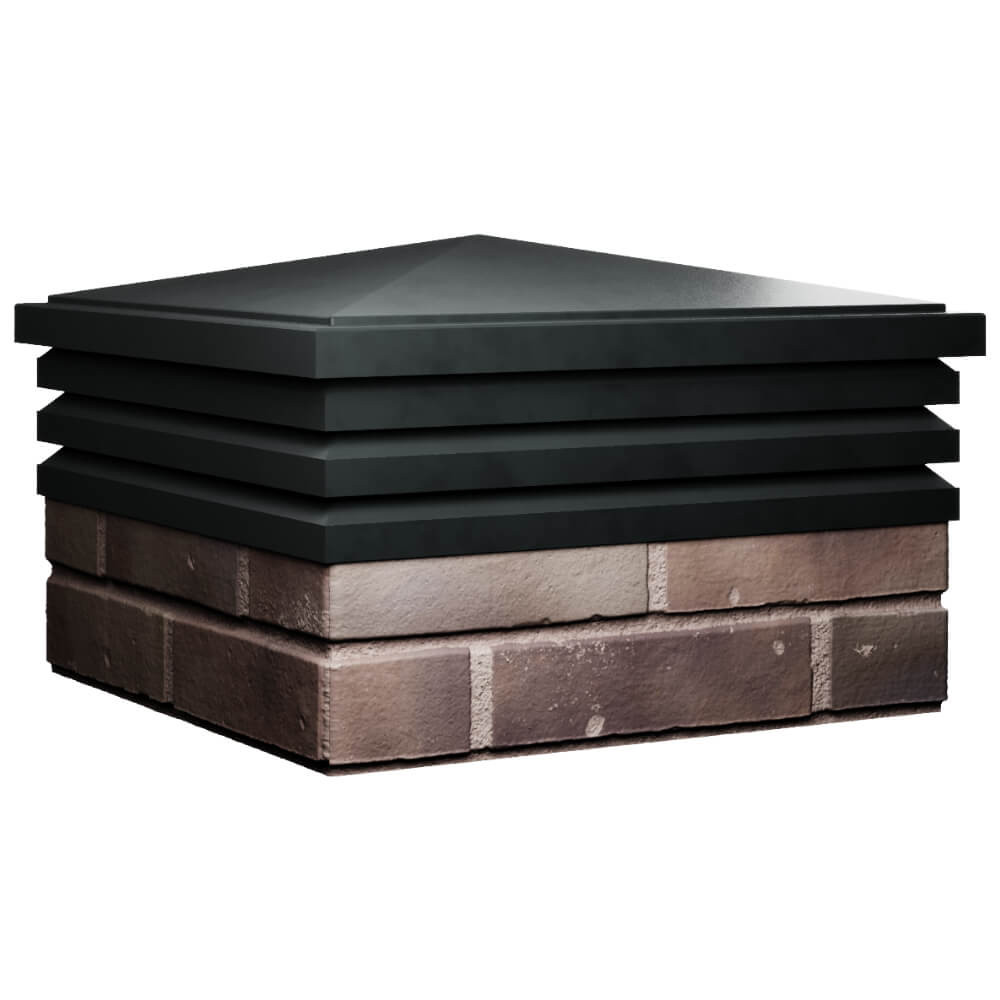 Колпак Zking Бона ХайТек Черный на столб 2х2 кирпича (513х513мм) в Волгодонске фото