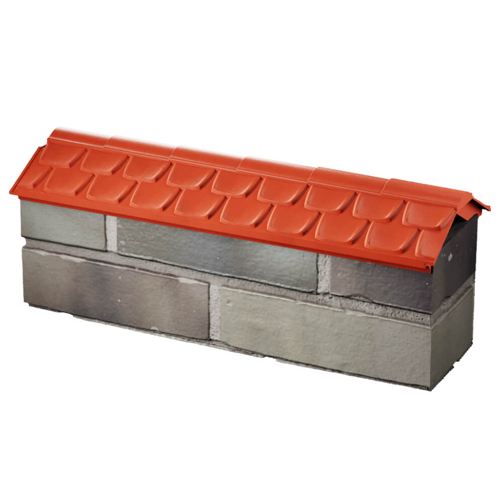 Парапет Zking Эльбрус Красный с посадкой на 0.5 кирпича (130мм) в Волгодонске фото