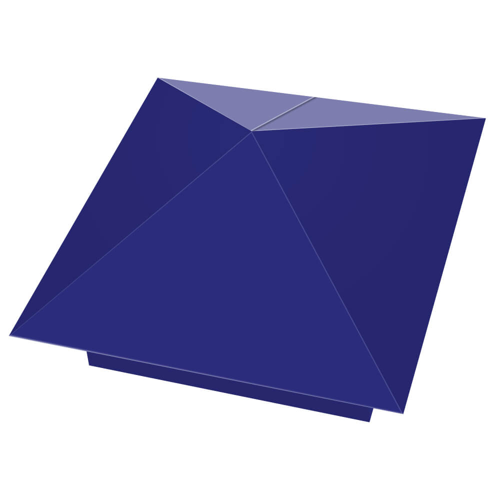 Колпак металлический 400х400мм RAL5002 Синий Ультрамарин заборный Волгодонск фото