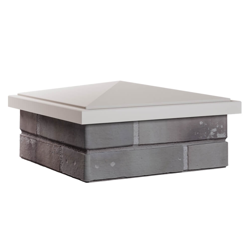 Колпак Zking БонаМоно Бежевый на столб 1.5х1.5 кирпича (385х385, 400х400мм) в Волгодонске фото