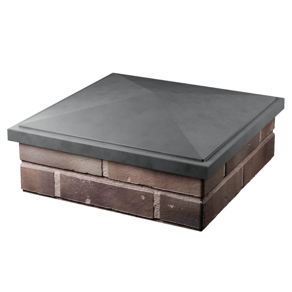 Колпак Zking БонаМоно Серый на столб 2х2 кирпича (515х515, 530х530мм) в Волгодонске фото