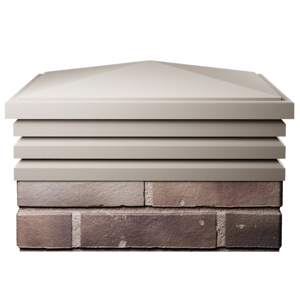 Колпак Zking Бона ХайТек Бежевый на столб 2х2 кирпича (513х513мм) Волгодонск фото