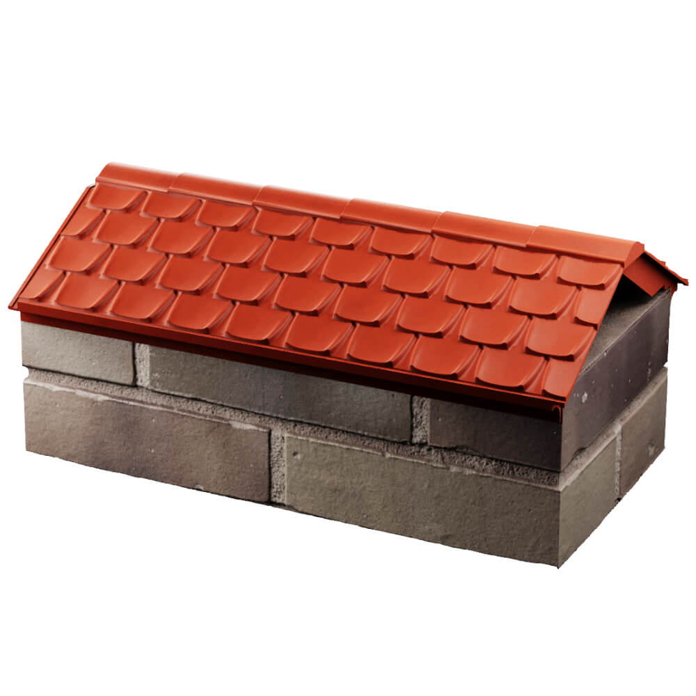 Парапет Zking Эльбрус Красный с посадкой на 1 кирпич (255мм) в Волгодонске фото