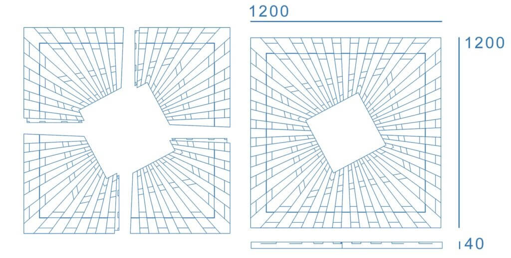 Приствольная решетка для дерева ZKING ATMOSPHERE 1.2х1.2м Серая в Волгодонске фото