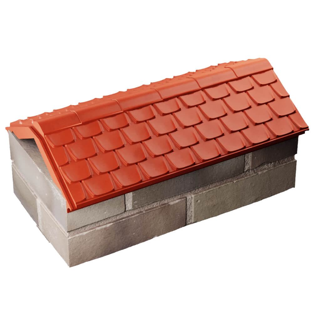 Парапет Zking Эльбрус Красный с посадкой на 1 кирпич (255мм) в Волгодонске фото