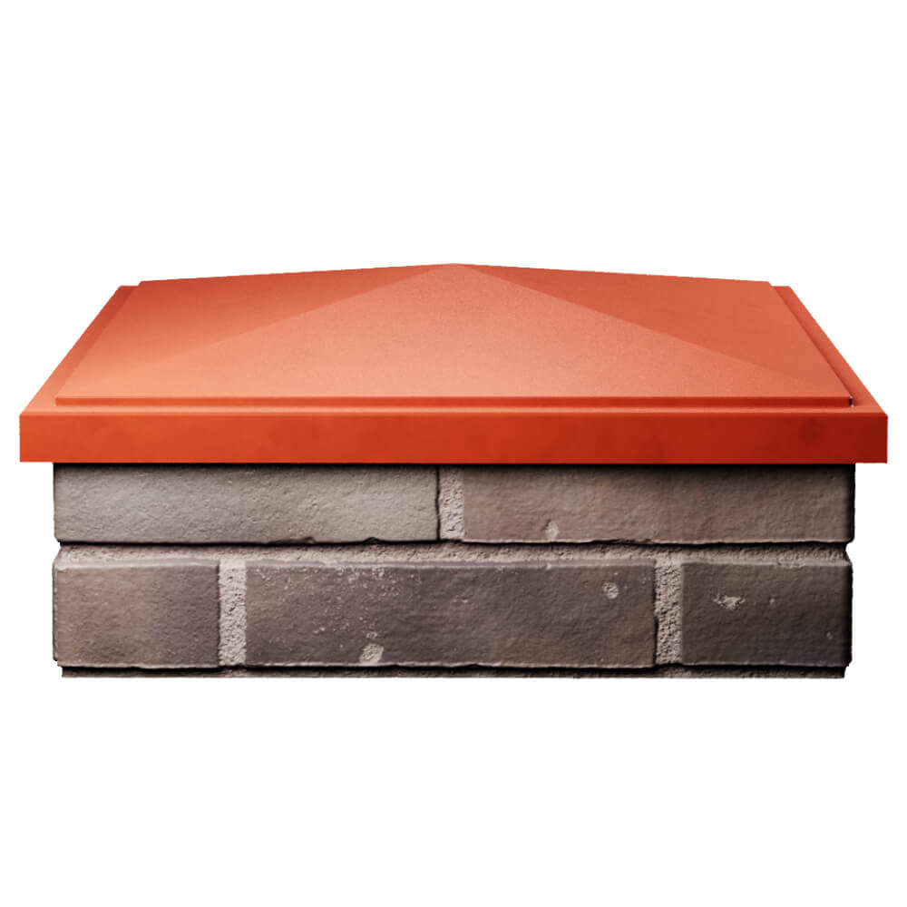 Колпак Zking БонаМоно Красный на столб 2х2 кирпича (515х515, 530х530мм) Волгодонск фото