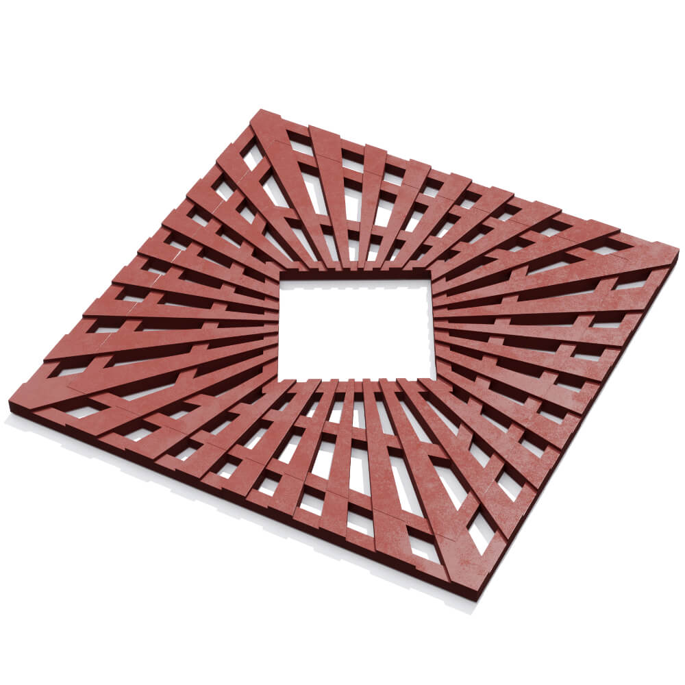 Приствольная решетка для дерева ZKING ATMOSPHERE 1.2х1.2м Красная в Волгодонске фото