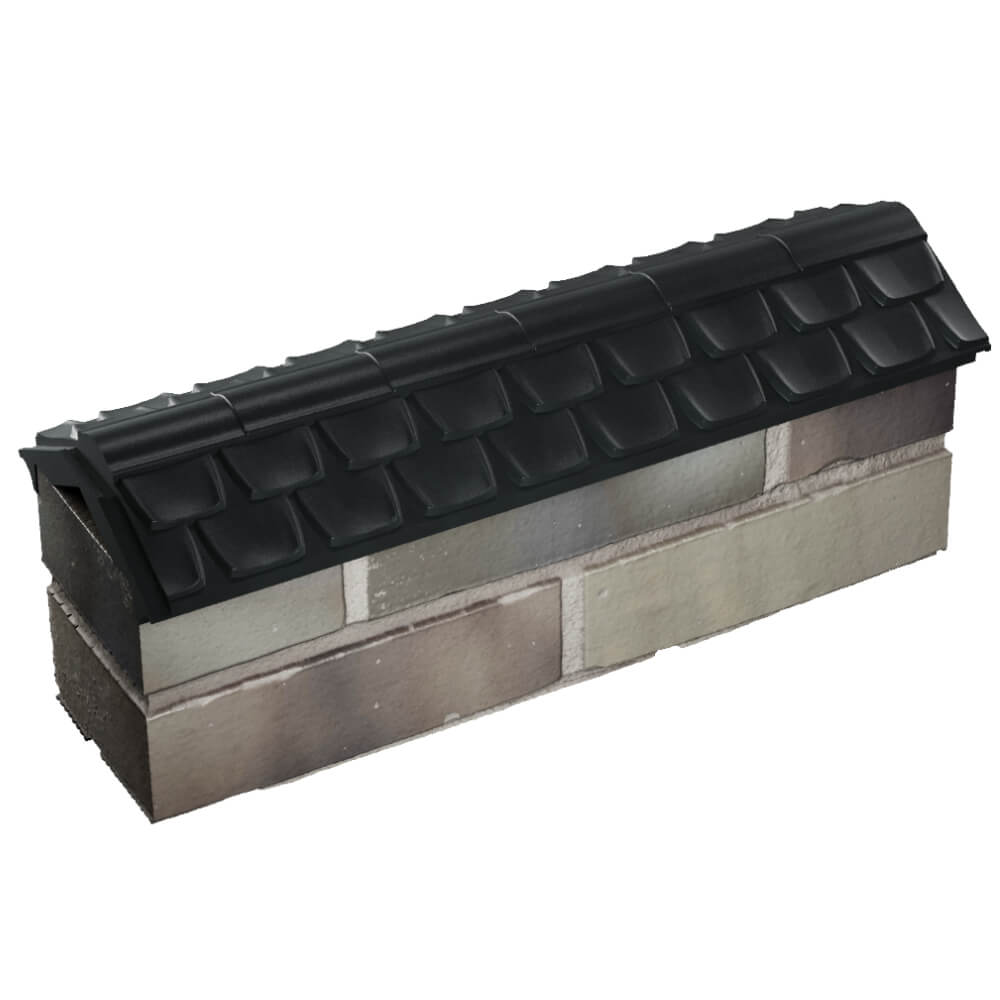 Парапет Zking Эльбрус Черный с посадкой на 0.5 кирпича (130мм) в Волгодонске фото