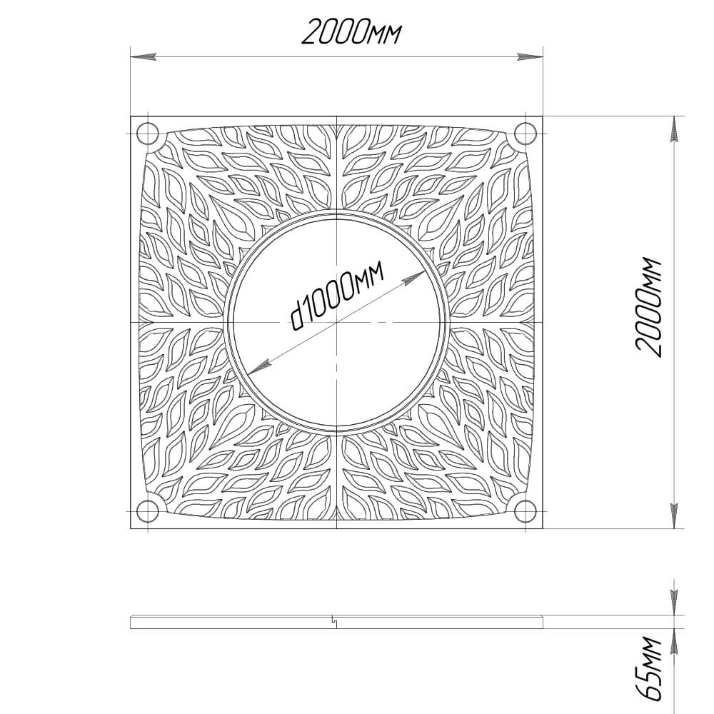 Приствольная решетка для дерева ZKING CRUST 2х2м Черная в Волгодонске фото