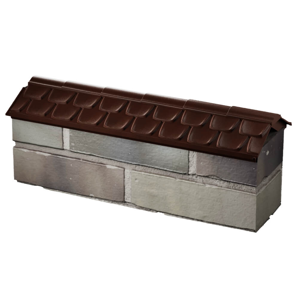 Парапет Zking Эльбрус Коричневый с посадкой на 0.5 кирпича (130мм) в Волгодонске фото