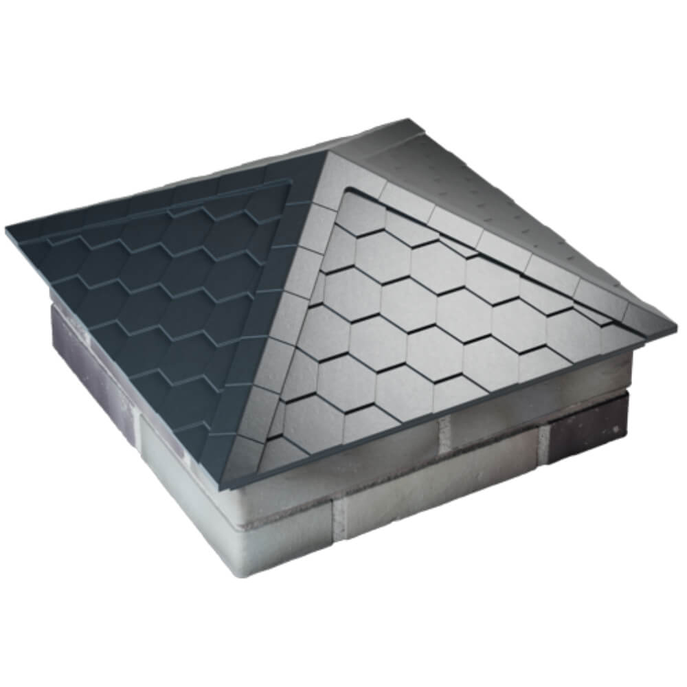 Колпак Zking Эверест Серый на столб 2х2 кирпича (535х535мм) Волгодонск фото