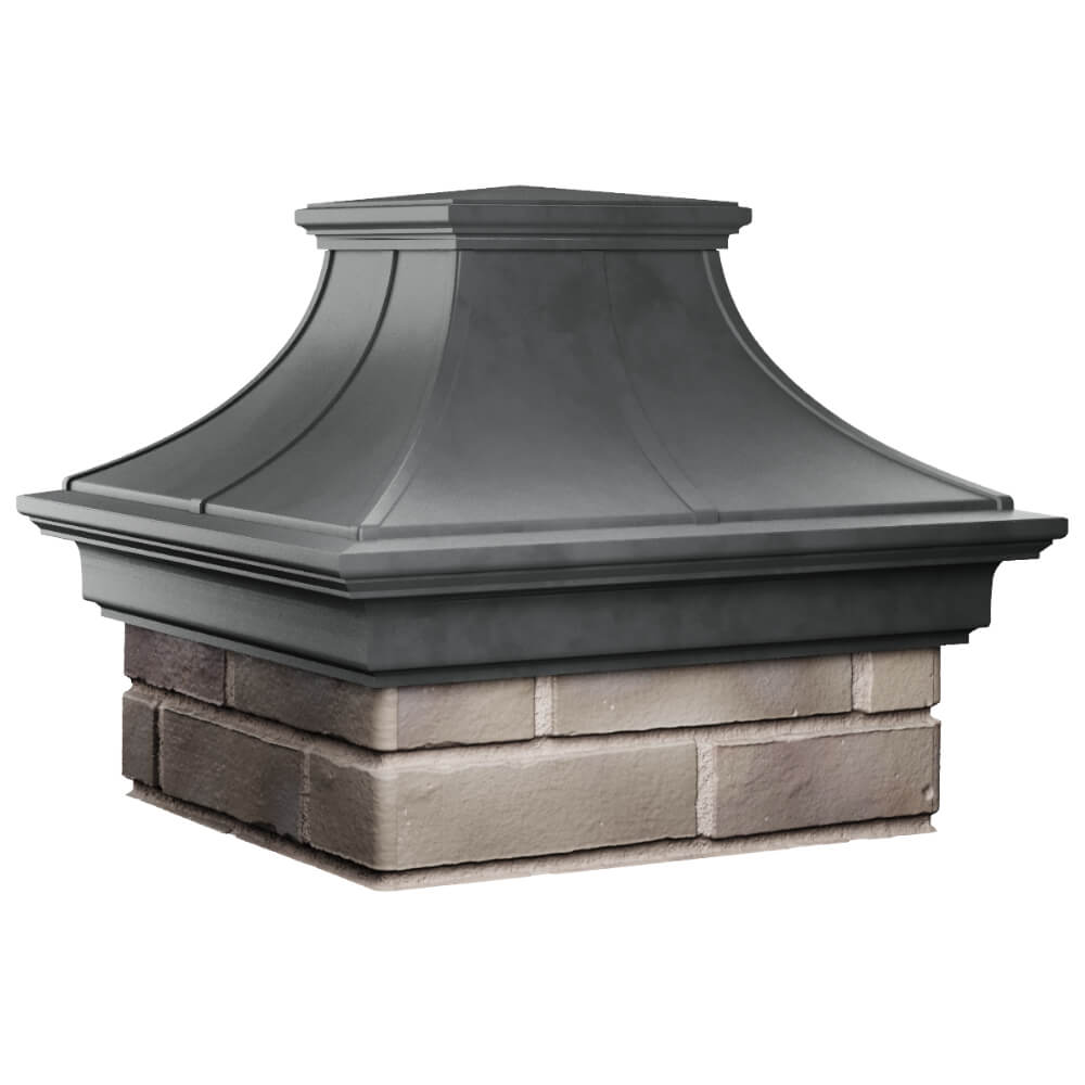 Колпак Zking Монблан Премиум Серый на столб 1.5х1.5 кирпича (385х385мм) в Волгодонске фото