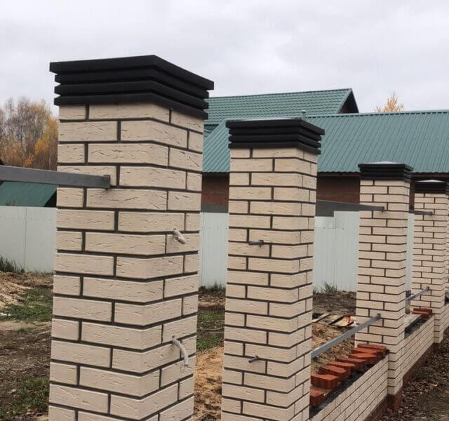 Колпак Zking Бона ХайТек Коричневый на столб 1.5х1.5 кирпича (385х385мм) в Волгодонске фото