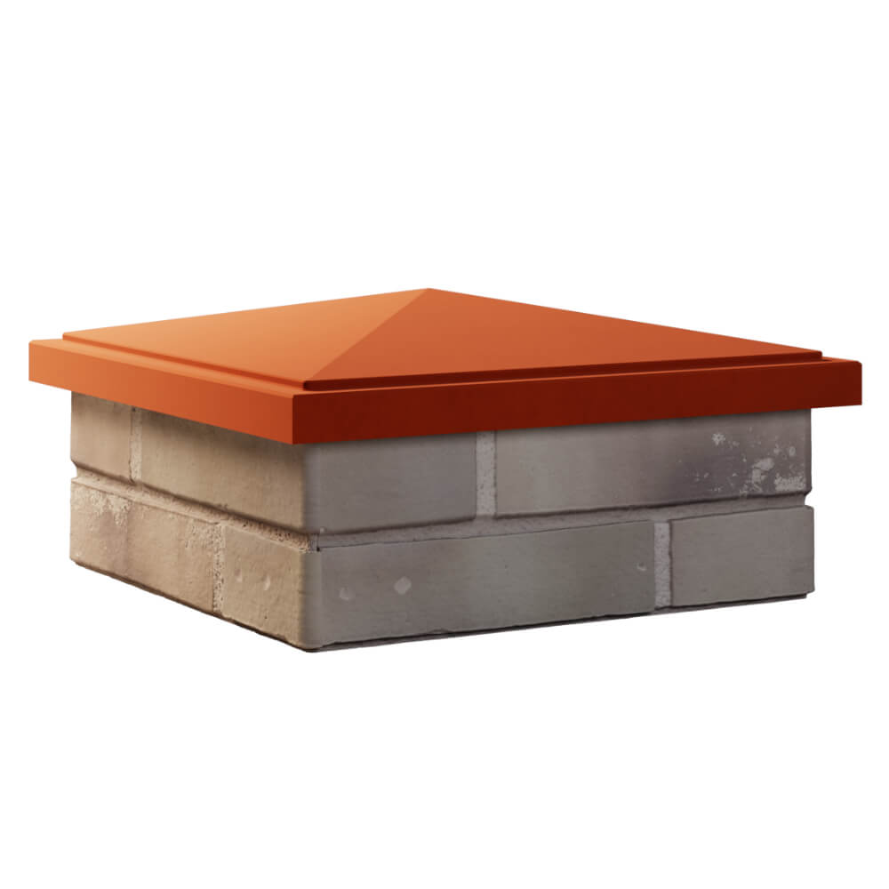 Колпак Zking БонаМоно Красный на столб 1.5х1.5 кирпича (385х385, 400х400мм) в Волгодонске фото