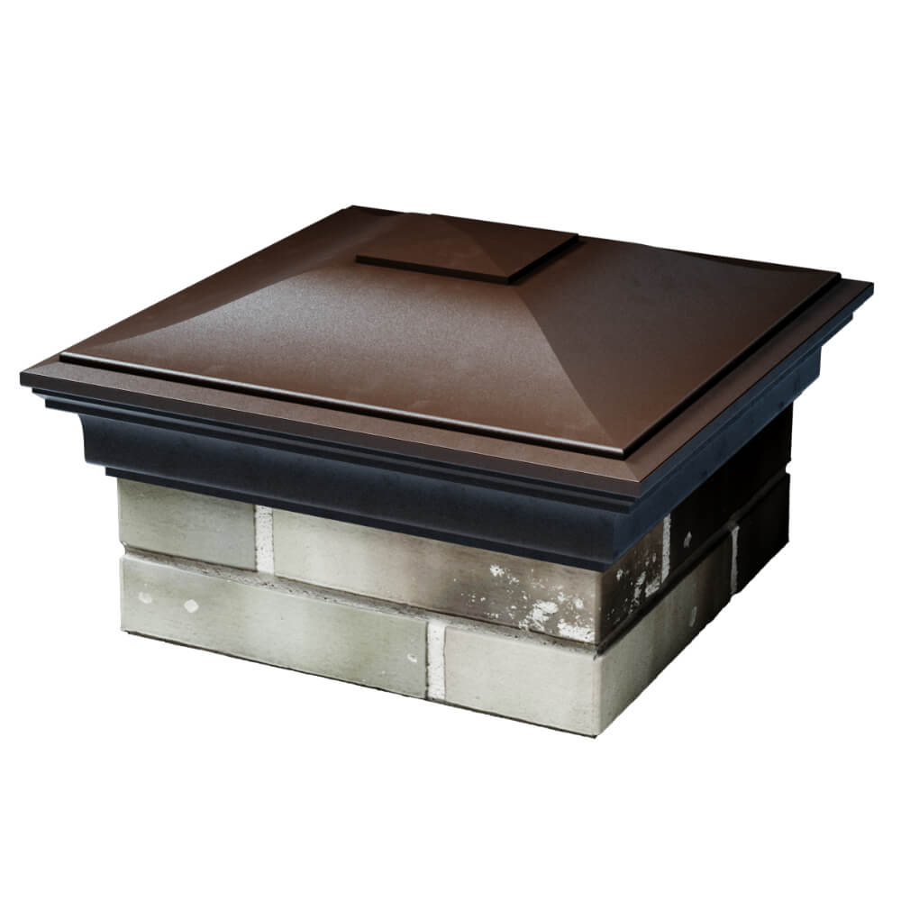 Колпак Zking Монблан Коричневый на столб 1.5х1.5 кирпича (385х385мм) в Волгодонске фото