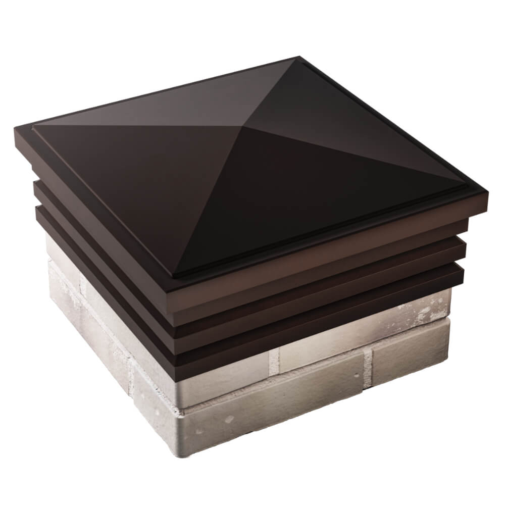 Колпак Zking Бона ХайТек Коричневый на столб 1.5х1.5 кирпича (385х385мм) в Волгодонске фото