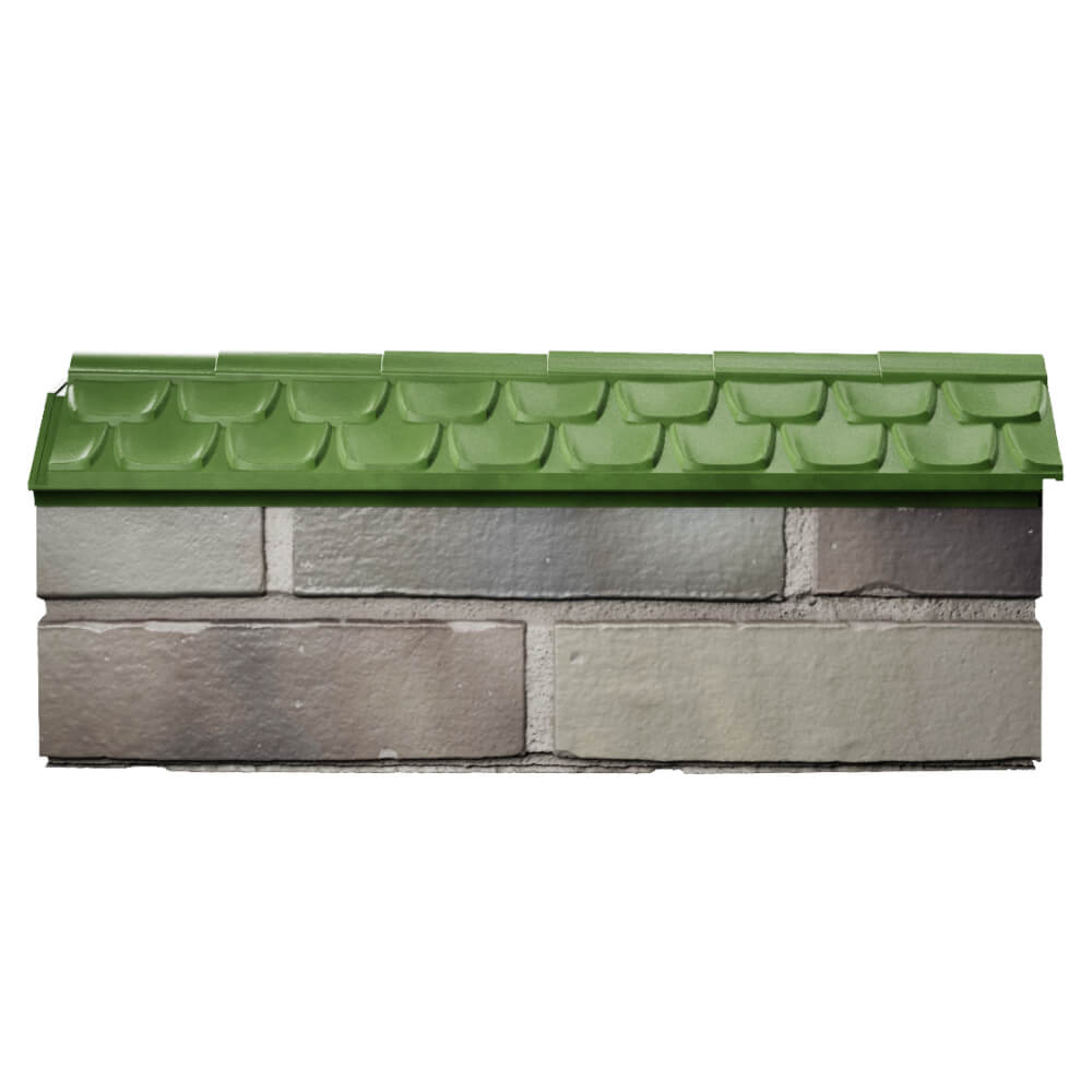 Парапет Zking Эльбрус Зеленый с посадкой на 0.5 кирпича (130мм) в Волгодонске фото