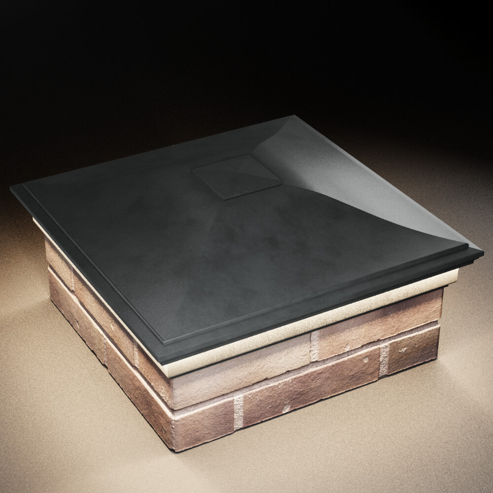 Колпак Zking Монблан Серый на столб 2х2 кирпича (515х515мм) c подсветкой в Волгодонске фото