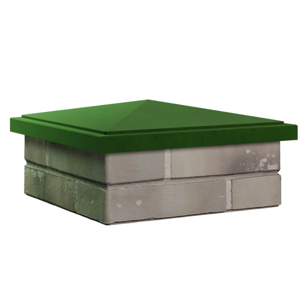 Колпак Zking БонаМоно Зеленый на столб 1.5х1.5 кирпича (385х385, 400х400мм) в Волгодонске фото