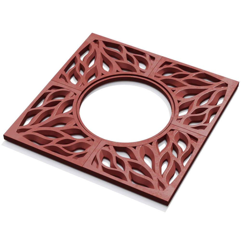 Приствольная решетка для дерева ZKING CRUST 1.2х1.2м Красная в Волгодонске фото