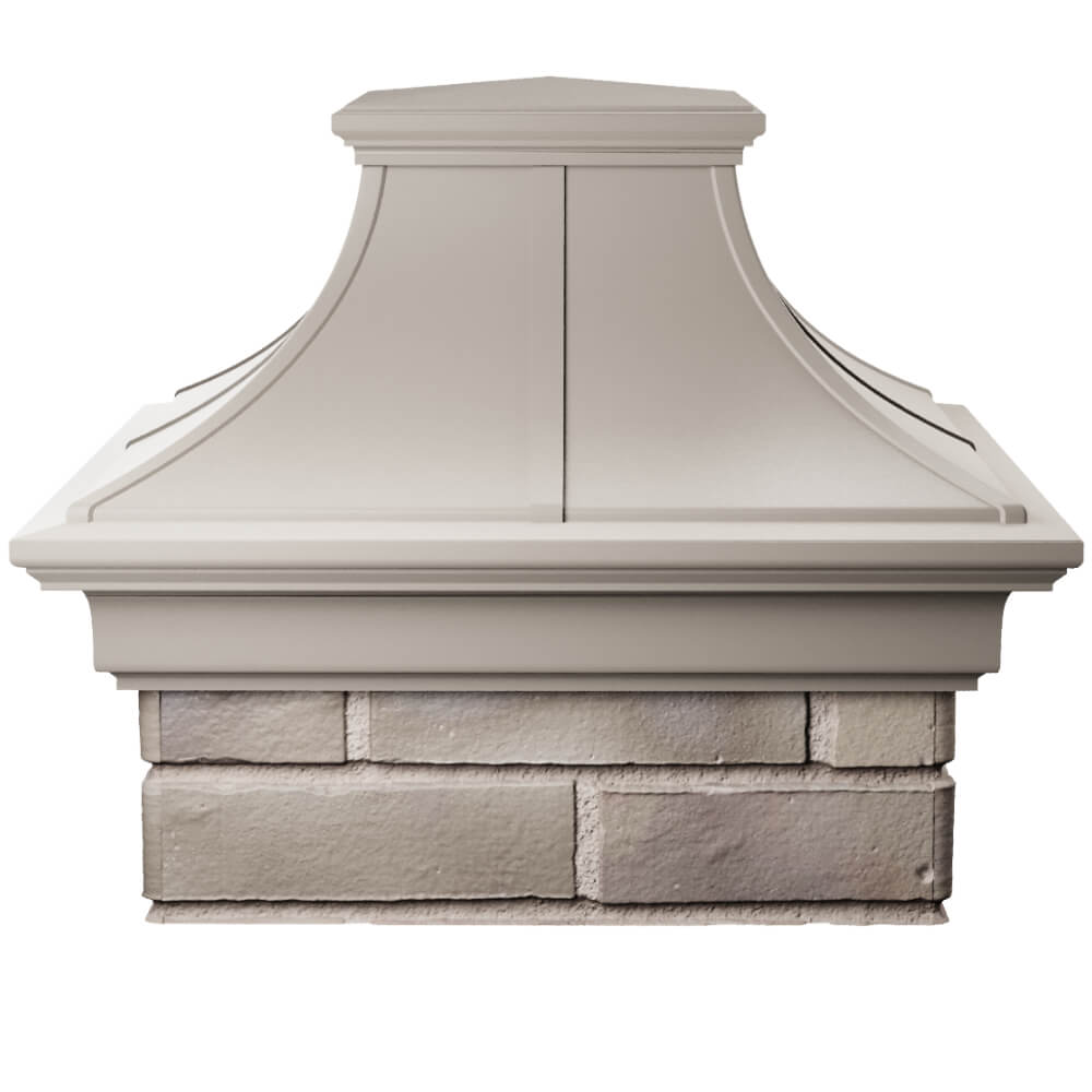 Колпак Zking Монблан Премиум Бежевый на столб 1.5х1.5 кирпича (385х385мм) Волгодонск фото