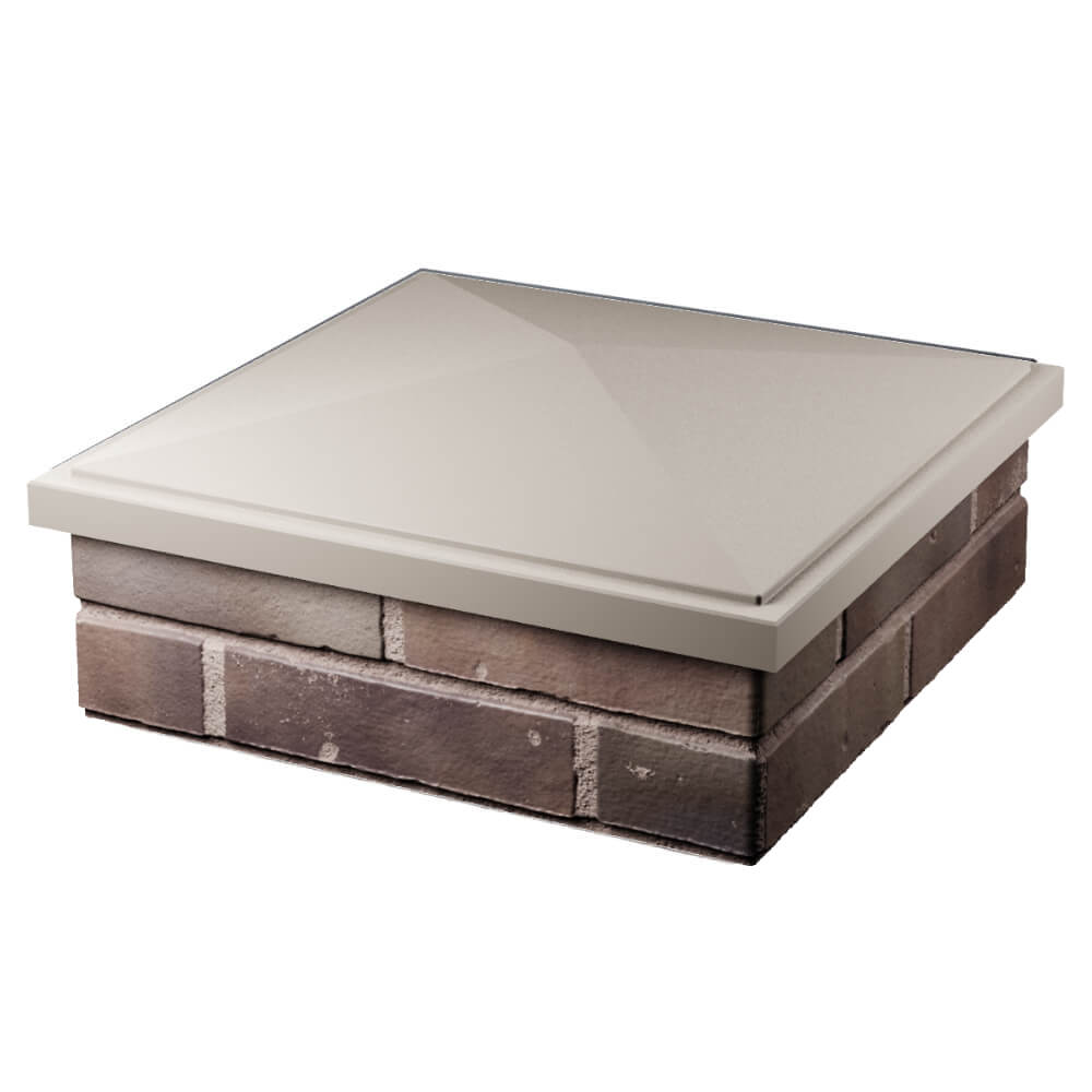 Колпак Zking БонаМоно Бежевый на столб 2х2 кирпича (515х515, 530х530мм) в Волгодонске фото