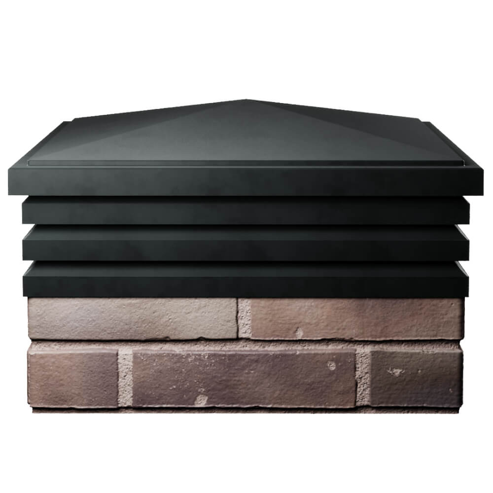 Колпак Zking Бона ХайТек Черный на столб 2х2 кирпича (513х513мм) Волгодонск фото