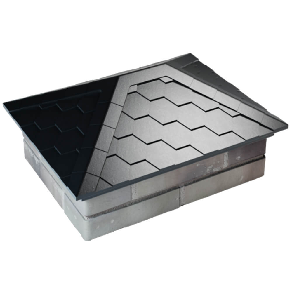 Колпак Zking Эверест Черный на столб 2х1.5 кирпича (520х390мм) Волгодонск фото