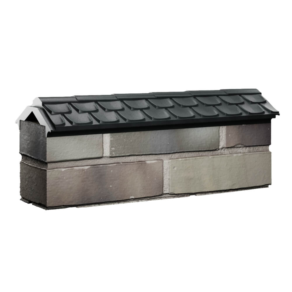 Парапет Zking Эльбрус Черный с посадкой на 0.5 кирпича (130мм) Волгодонск фото