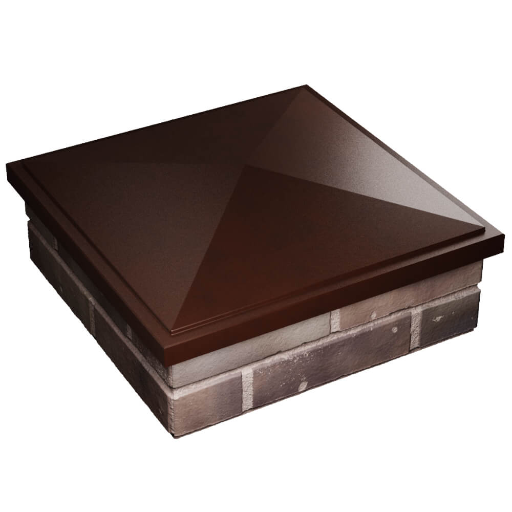 Колпак Zking БонаМоно Коричневый на столб 2х2 кирпича (515х515, 530х530мм) в Волгодонске фото