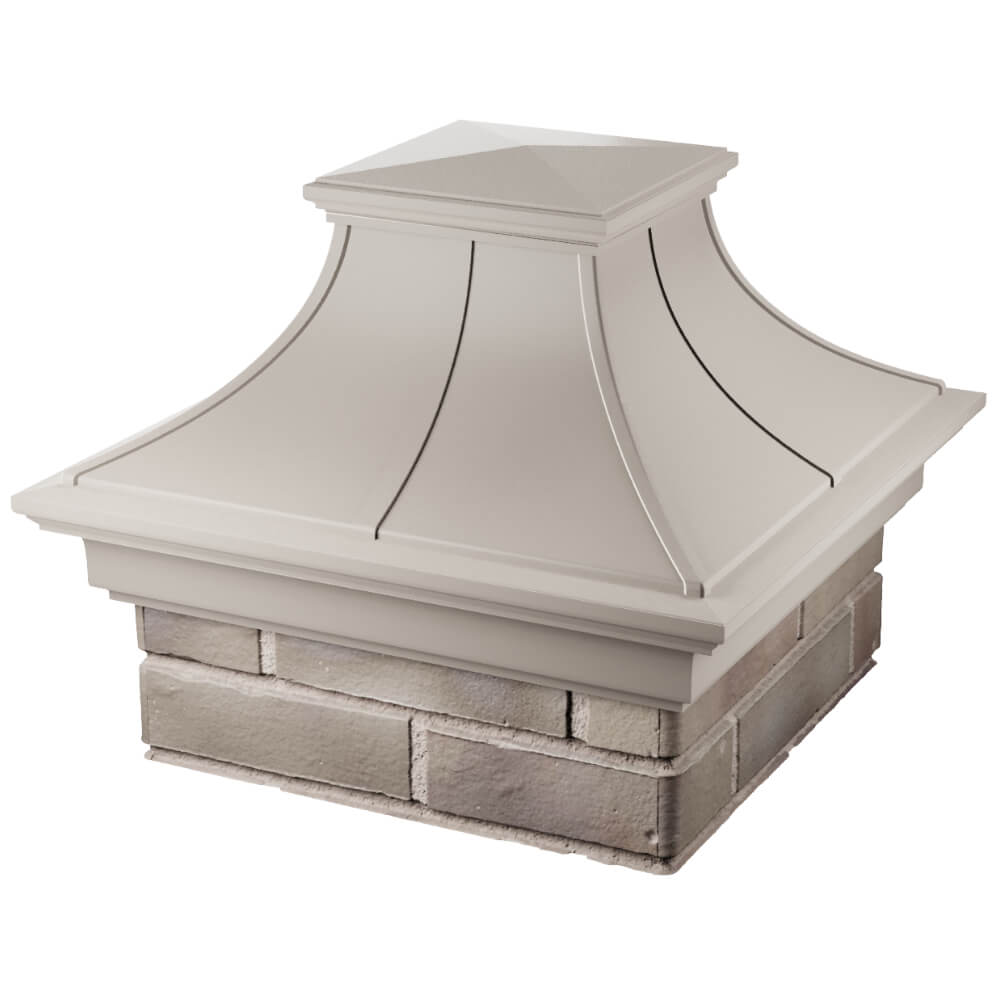 Колпак Zking Монблан Премиум Бежевый на столб 1.5х1.5 кирпича (385х385мм) в Волгодонске фото