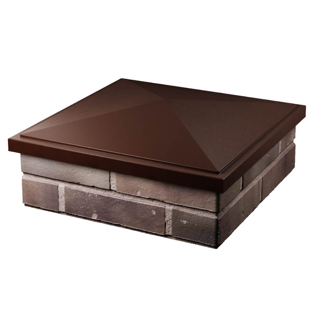 Колпак Zking БонаМоно Коричневый на столб 2х2 кирпича (515х515, 530х530мм) в Волгодонске фото