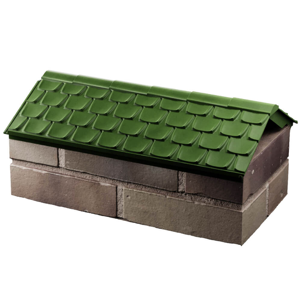 Парапет Zking Эльбрус Зеленый с посадкой на 1 кирпич (255мм) в Волгодонске фото