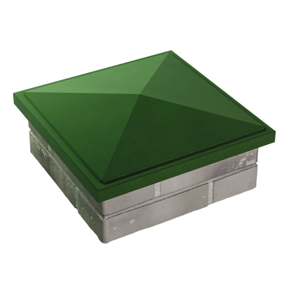 Колпак Zking БонаМоно Зеленый на столб 1.5х1.5 кирпича (385х385, 400х400мм) в Волгодонске фото