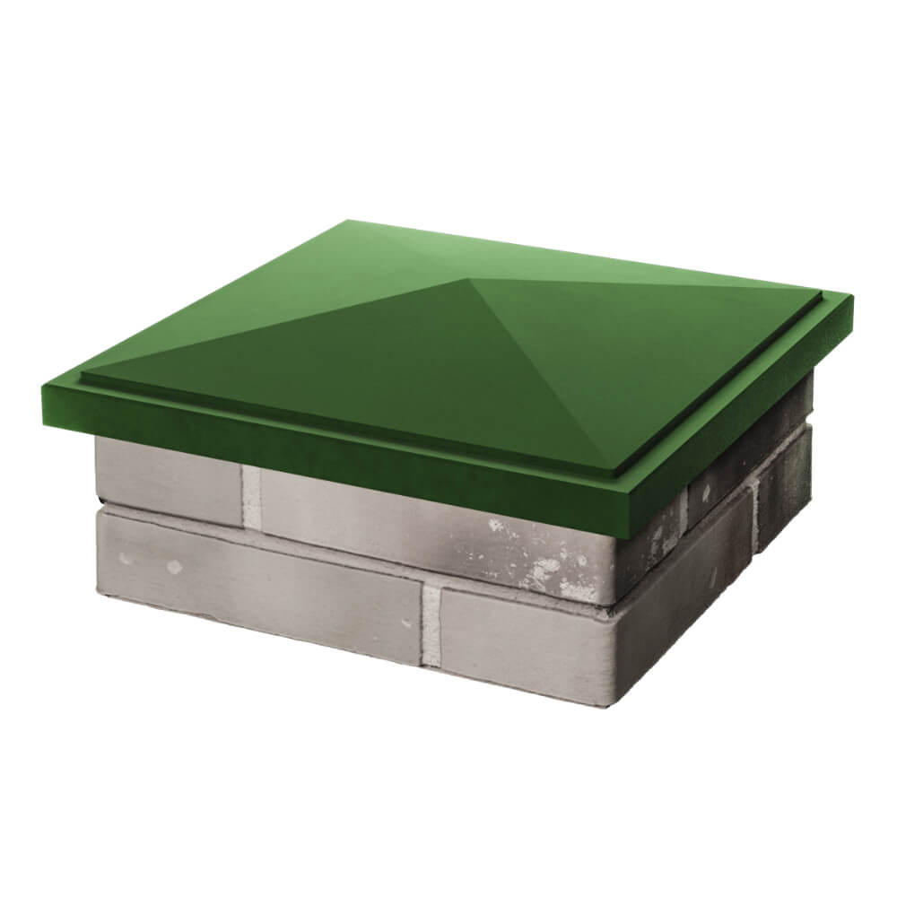 Колпак Zking БонаМоно Зеленый на столб 1.5х1.5 кирпича (385х385, 400х400мм) в Волгодонске фото