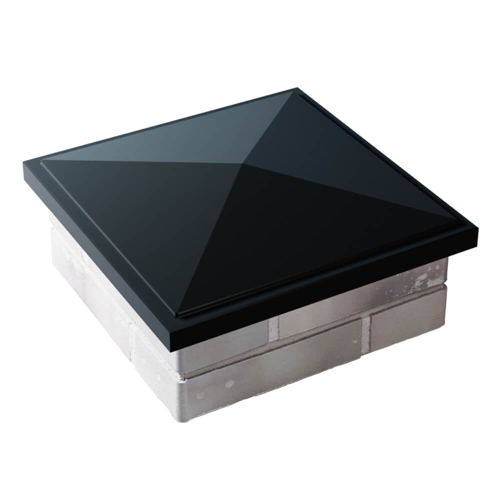 Колпак Zking БонаМоно Черный на столб 1.5х1.5 кирпича (385х385, 400х400мм) в Волгодонске фото