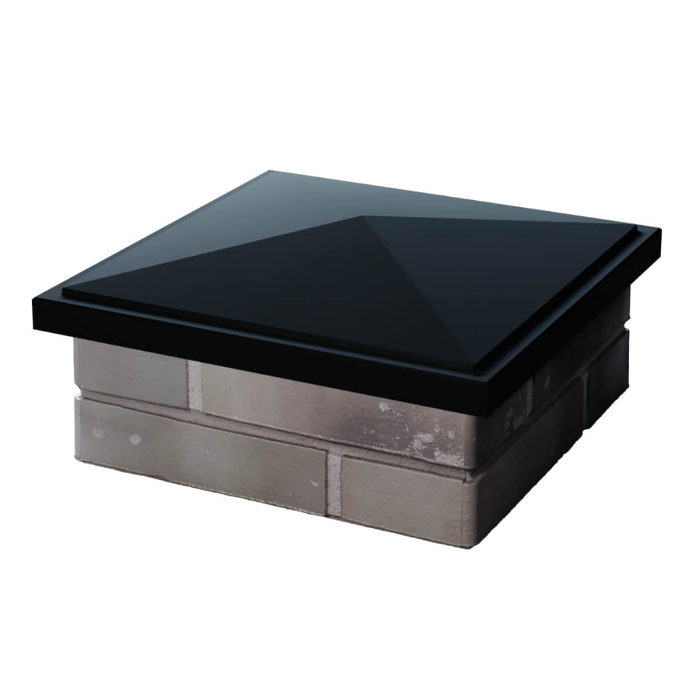 Колпак Zking БонаМоно Черный на столб 1.5х1.5 кирпича (385х385, 400х400мм) в Волгодонске фото