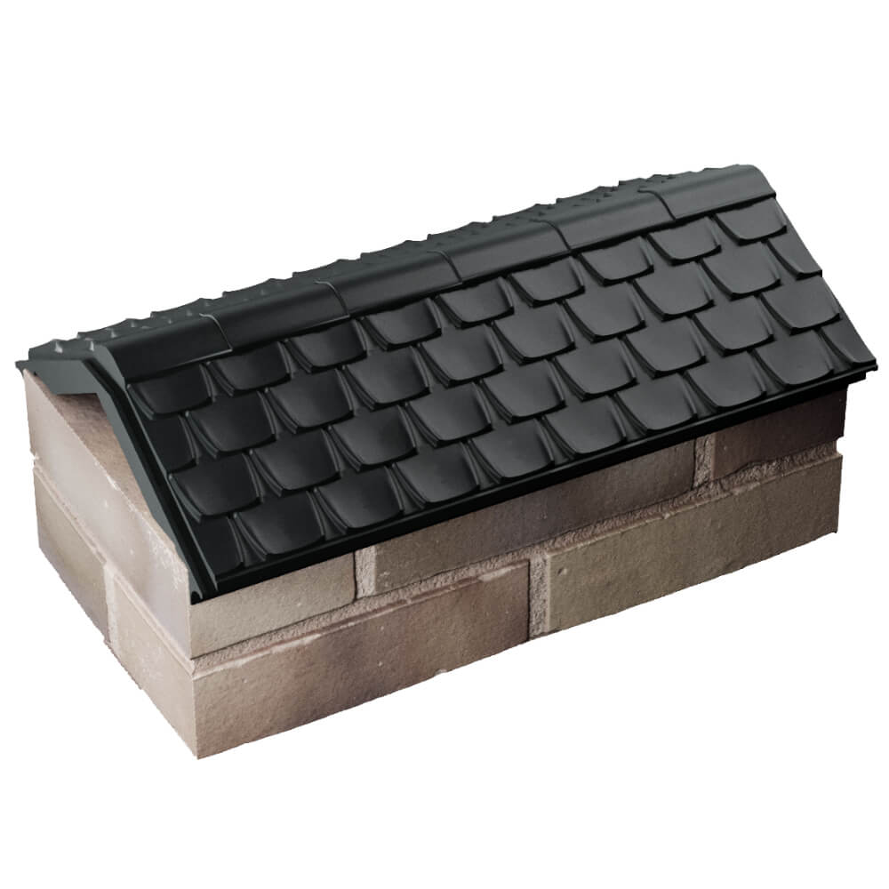 Парапет Zking Эльбрус Черный с посадкой на 1 кирпич (255мм) в Волгодонске фото